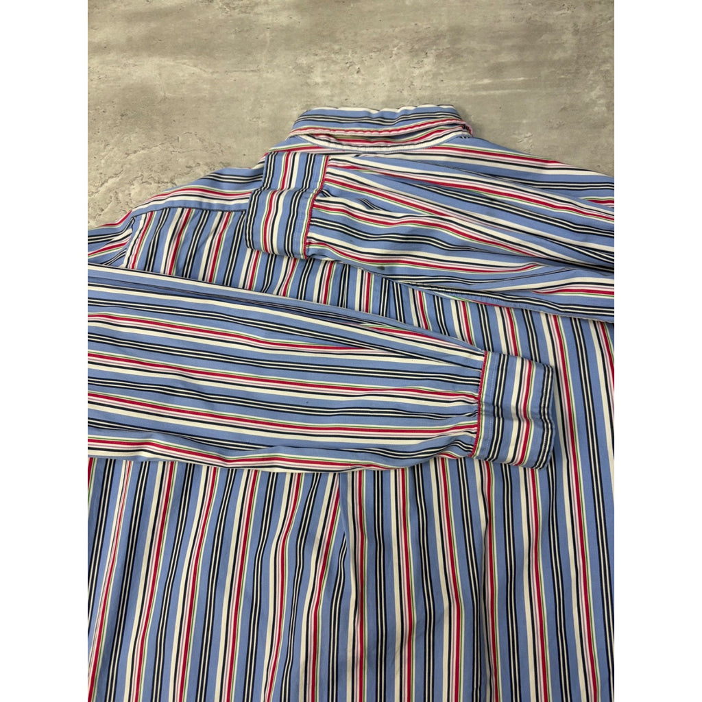 Vintage Polo Ralph Lauren Embroidered Pony Cropped Button Up Shirt Size Medium