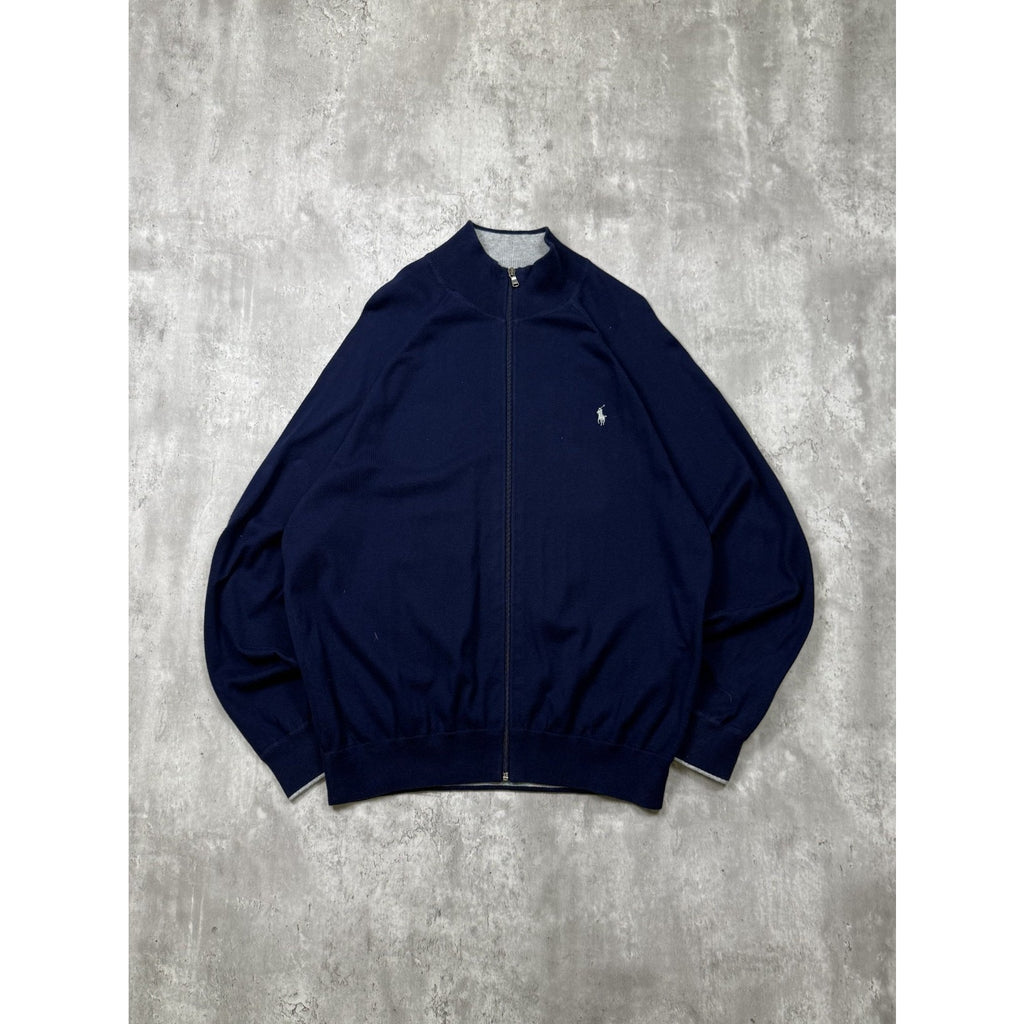 Vintage Polo Ralph Lauren Embroidered Pony Full Zip Sweatshirt Size XL