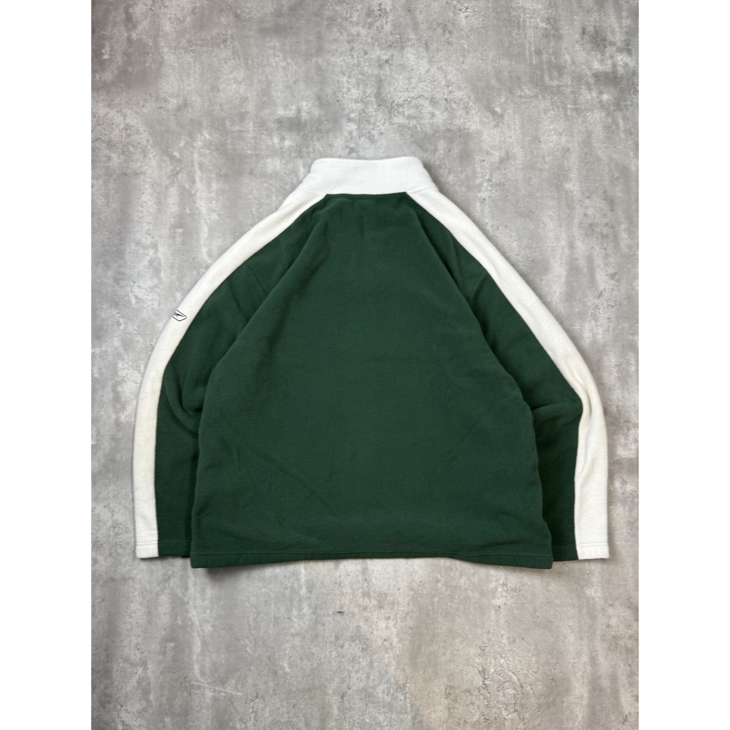 Vintage New York Jets NFL Embroidered 1/4 Zip Fleece Football Sweatshirt Sz 2XL