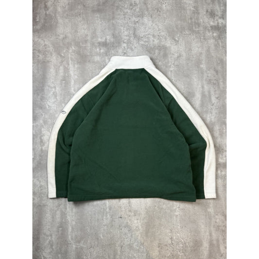 Vintage New York Jets NFL Embroidered 1/4 Zip Fleece Football Sweatshirt Sz 2XL