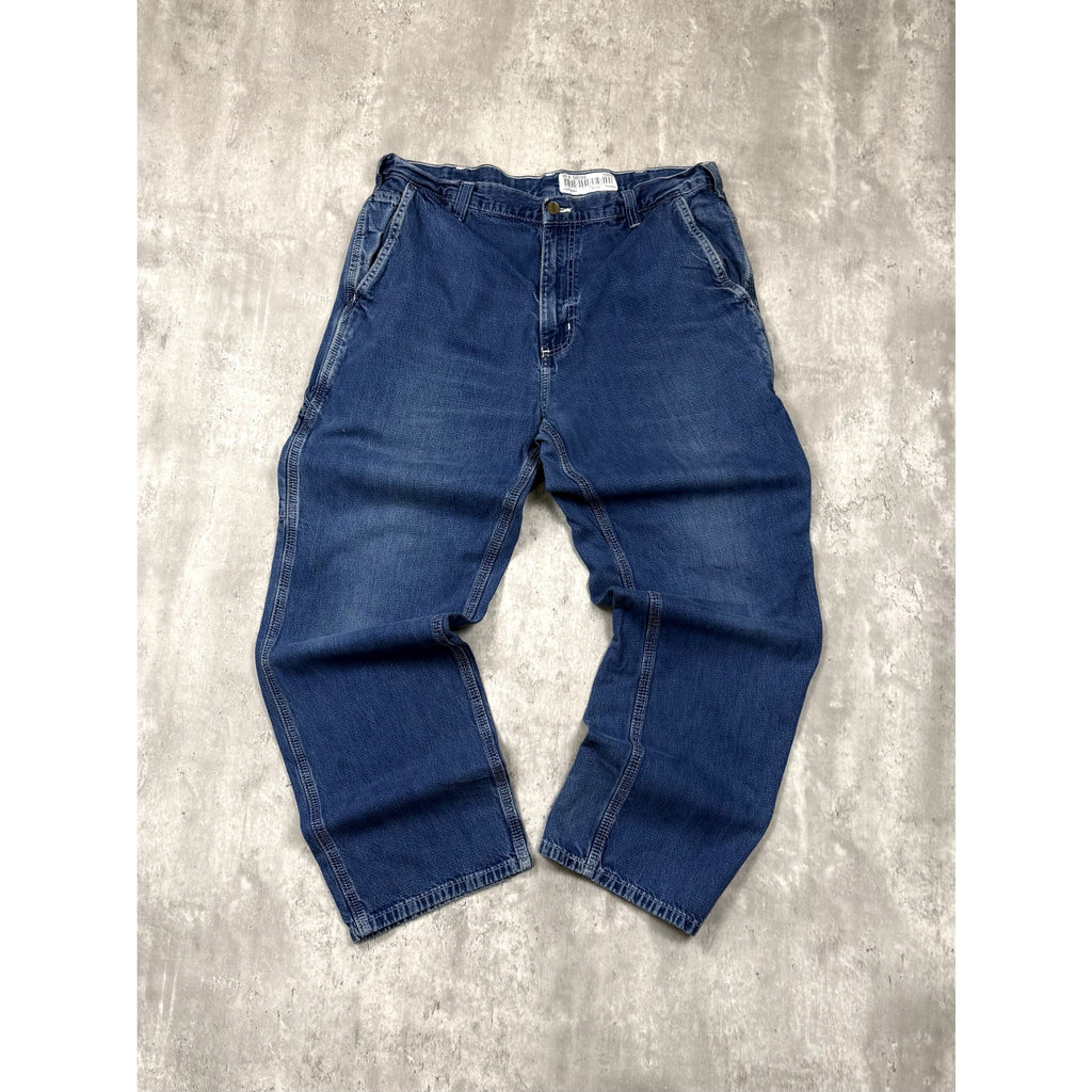 Vintage Carhartt Dungaree Fit Six Pocket Medium Wash Denim Pants Size 36