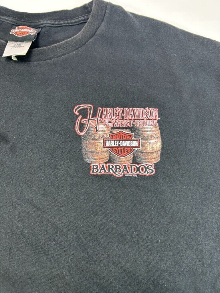 Harley Davidson Barbados Pirate Graphic T-Shirt Size 2XL Black