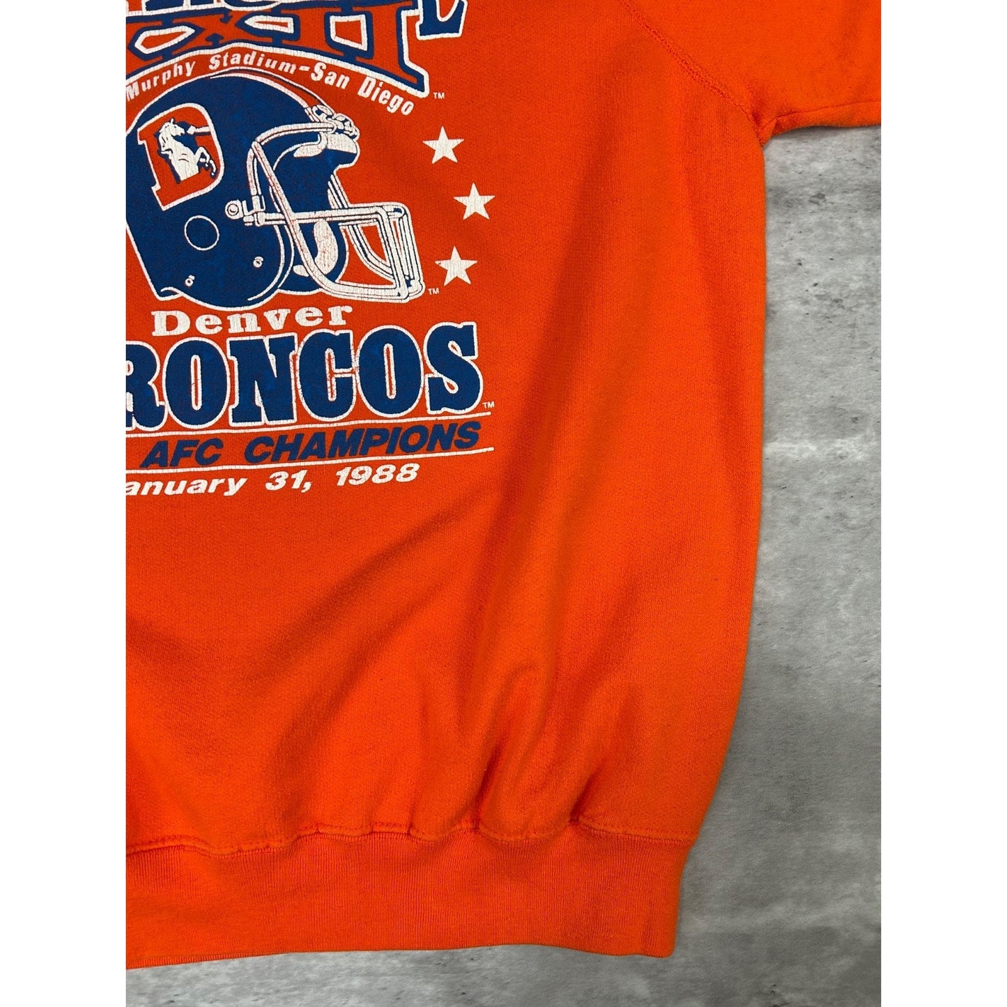 Vintage 1988 Denver Broncos NFL Super Bowl XXII Champs Sweatshirt Size Medium