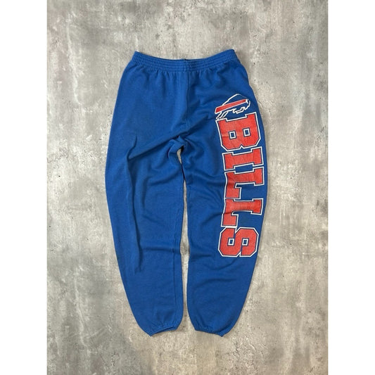 Vintage 90s Buffalo Bills NFL Graphic Spellout Football Sweat Pants Size Medium