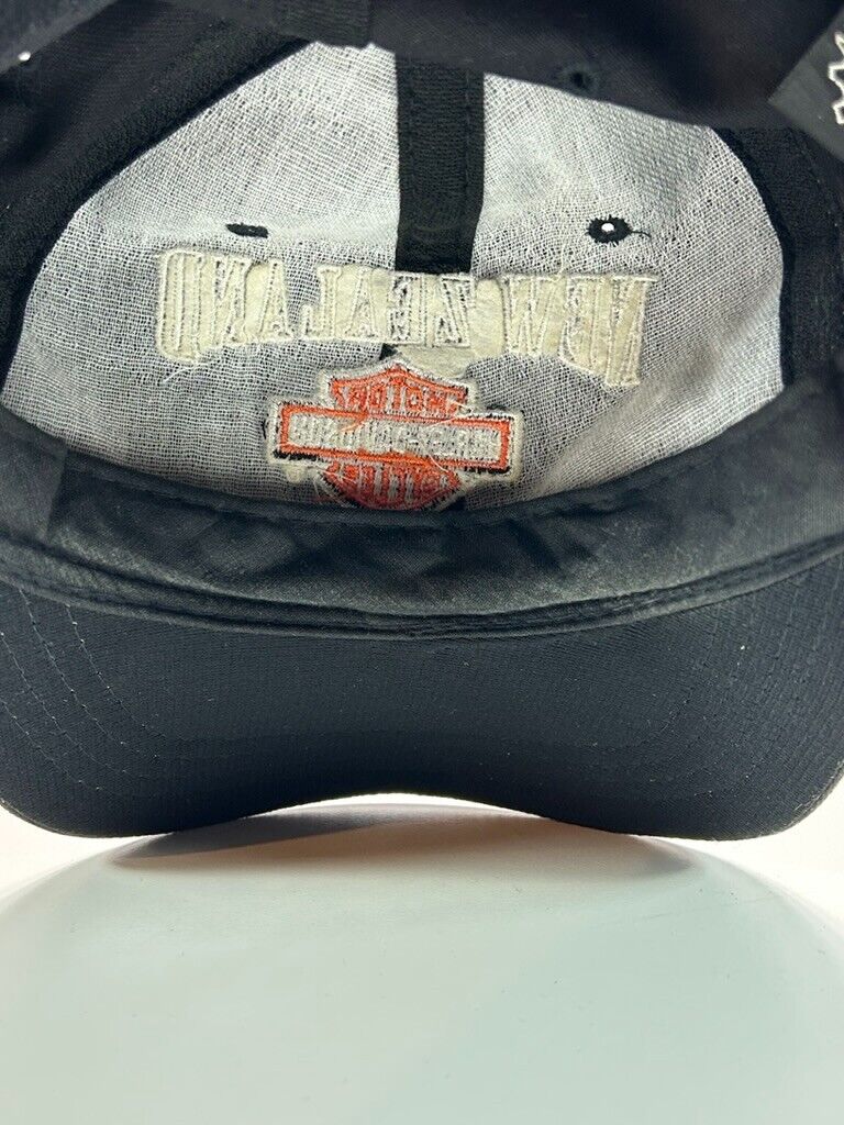 Vintage Harley Davidson New Zealand Embroidered Spellout Strapback Hat OSFA