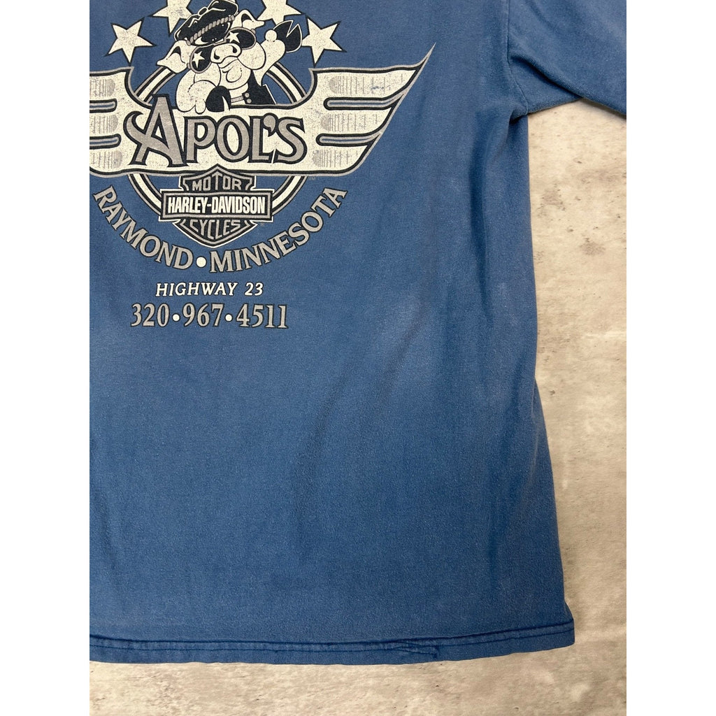 Vintage 1999 Harley Davidson Motorcycles Classic Logo Graphic T-Shirt Sz Medium