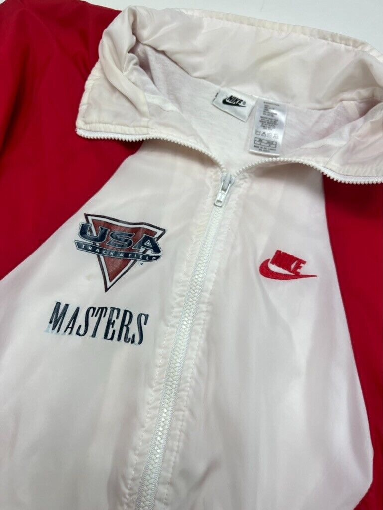 Vintage Nike Mini Swoosh USA Track & Field Masters Full Zip Jacket Size Large