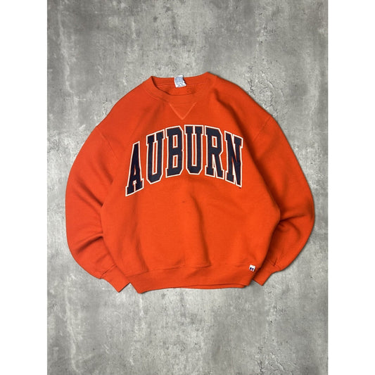 Vintage 90s Auburn Tigers NCAA Collegiate Arc Spellout Sweatshirt Size Large