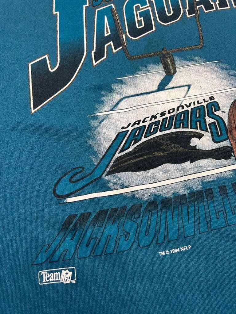 Vintage 1994 Jacksonville Jaguars NFL Big Graphic Hooded Sweatshirt Size 2XL 90s