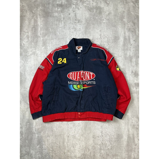 Vintage Jeff Gordon #24 Dupont Racing Nascar Embroidered Race Jacket Size XL