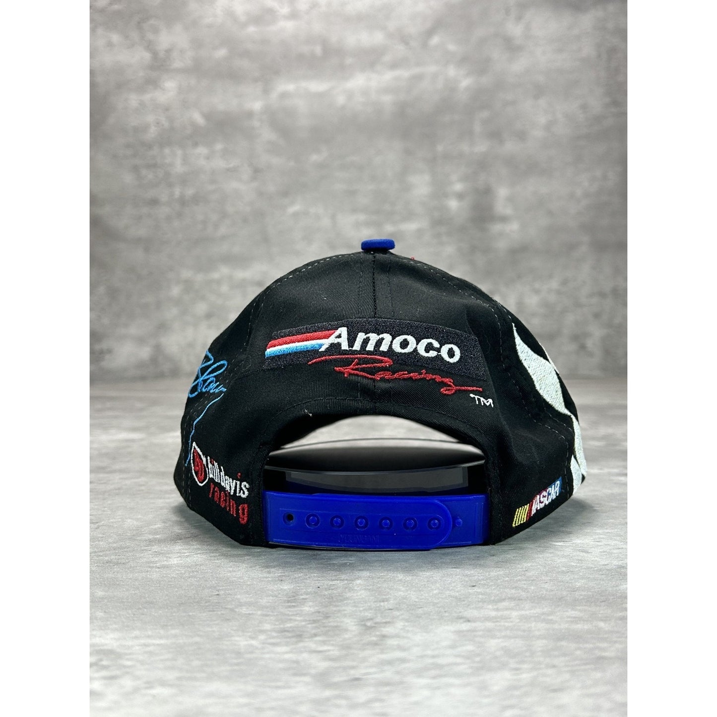 Vintage 90s Dave Blaney #93 Nascar Embroidered Flag Print Snapback Hat OSFA