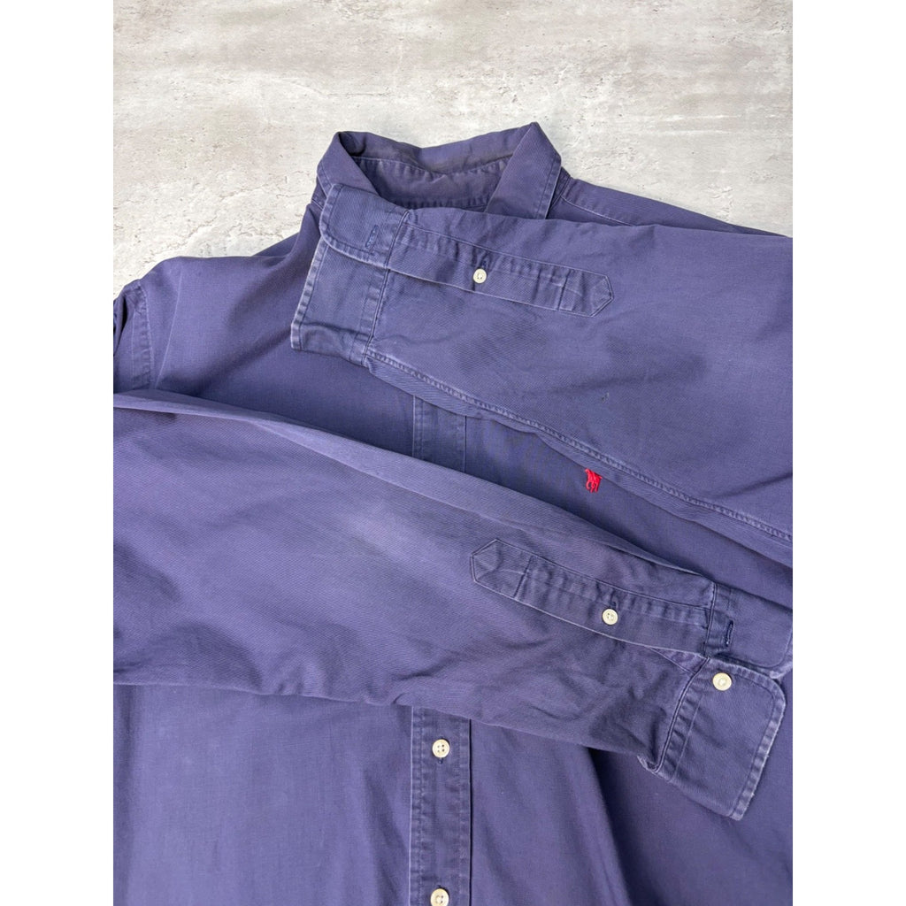 Vintage Polo Ralph Lauren Embroidered Pony Long Sleeve Button Up Shirt Size XL