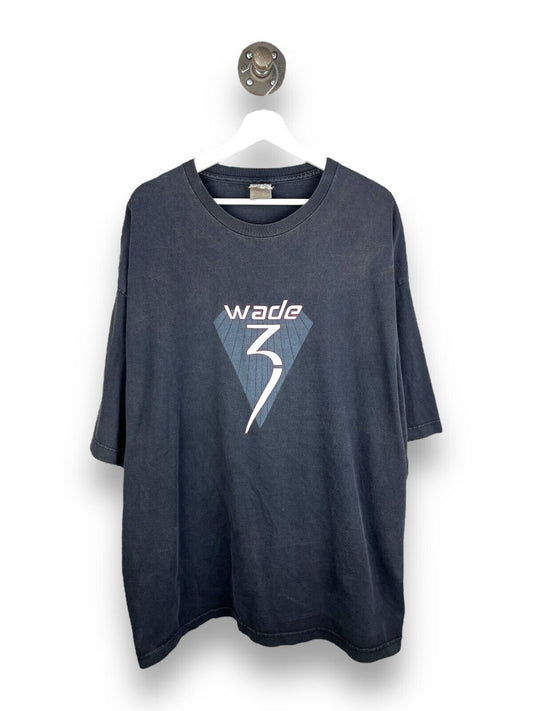 Vintage Y2K Dwayne Wade #3 Converse Graphic T-Shirt Size 2XL Black