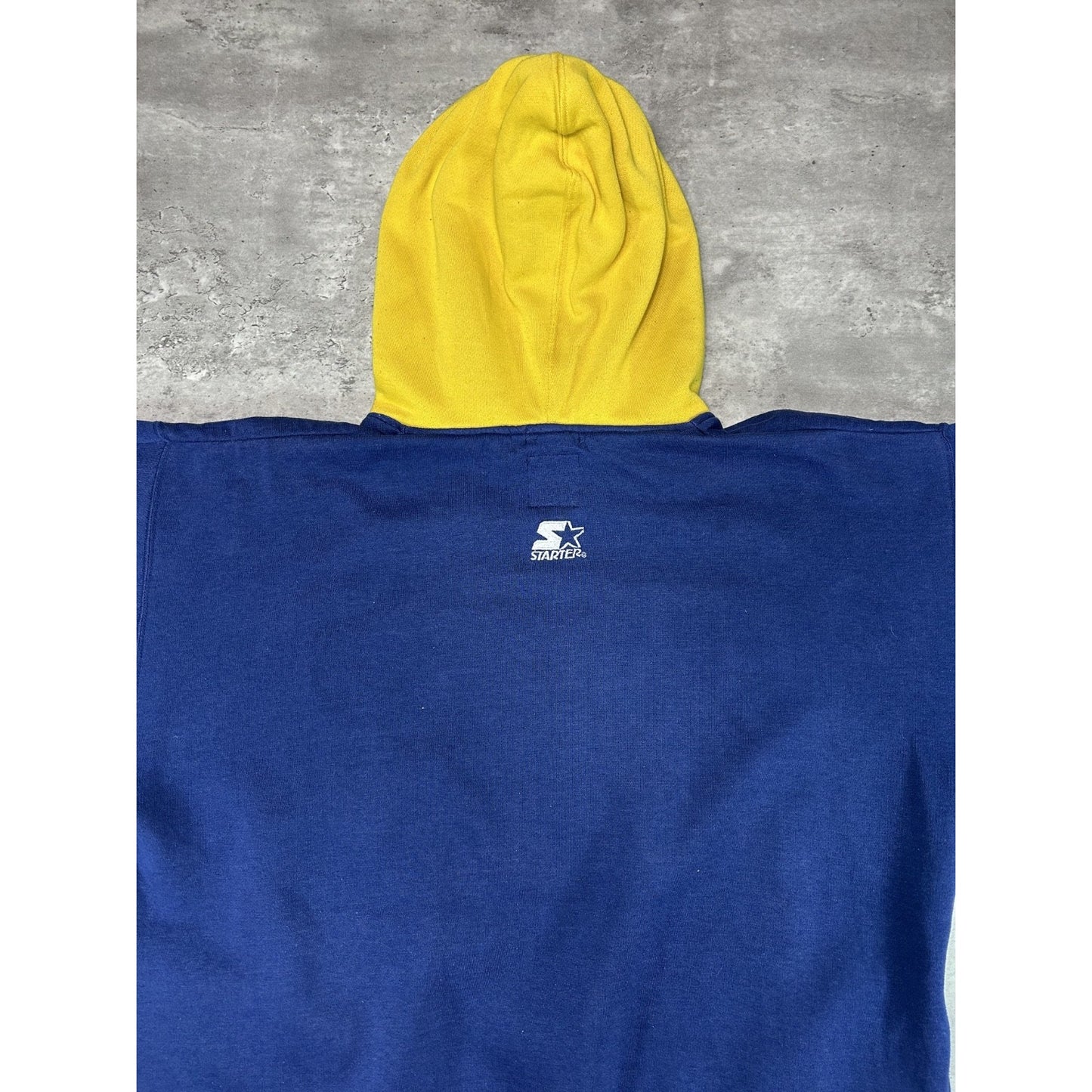 Vintage 90s Michigan Wolverines NCAA Starter Double Hood Sweatshirt Size Large