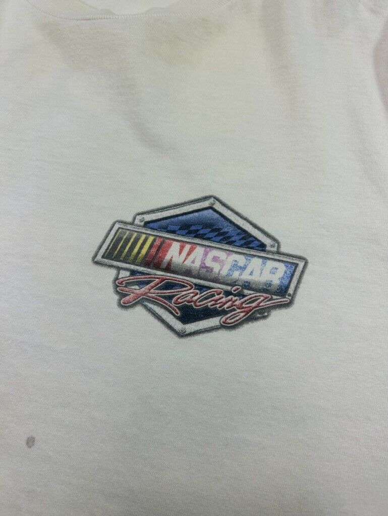 Vintage Nascar Racing Graphic Spellout Long Sleeve T-Shirt Size Large