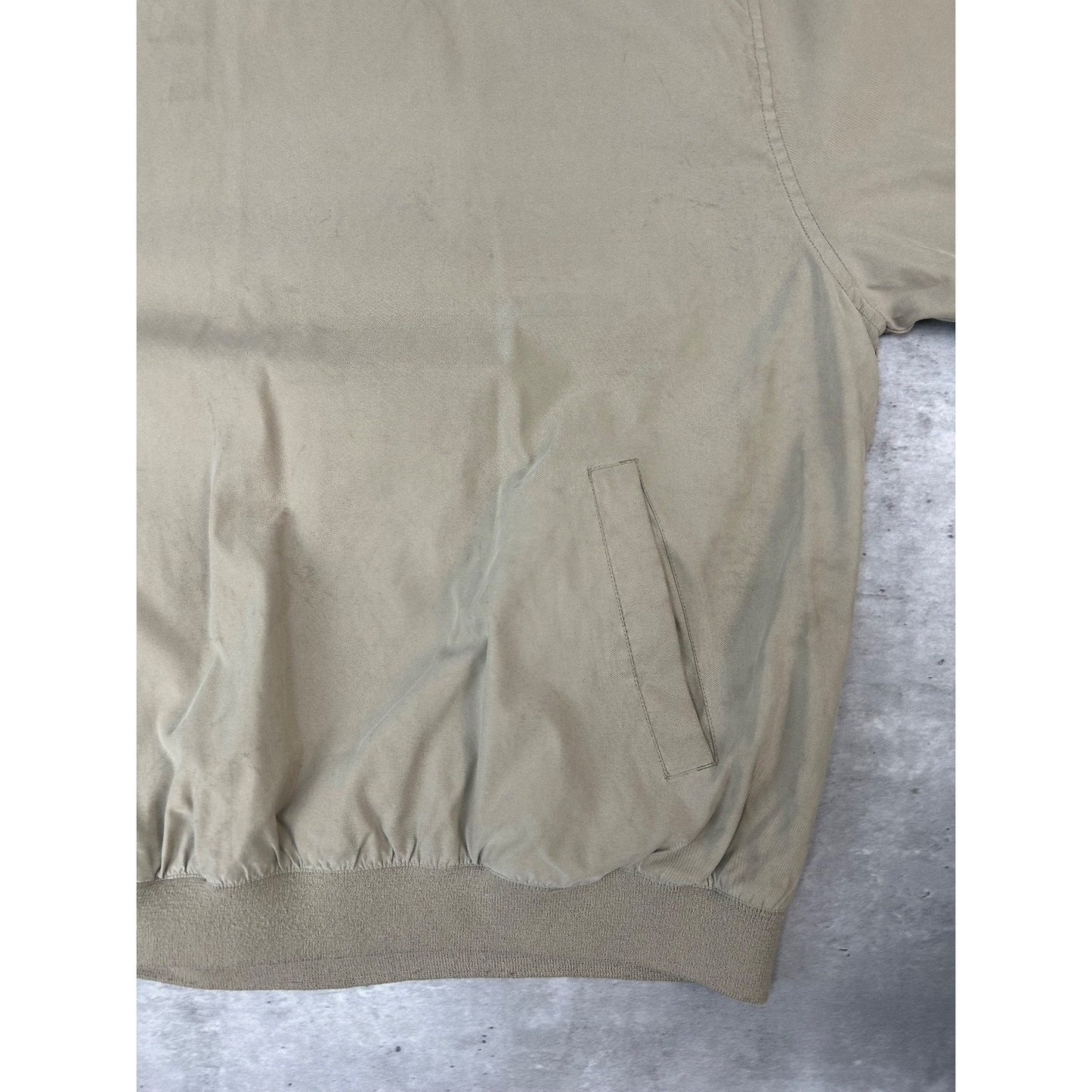 Vintage Russell Athletic Blank Pullover Windbreaker Jacket Size Medium Beige