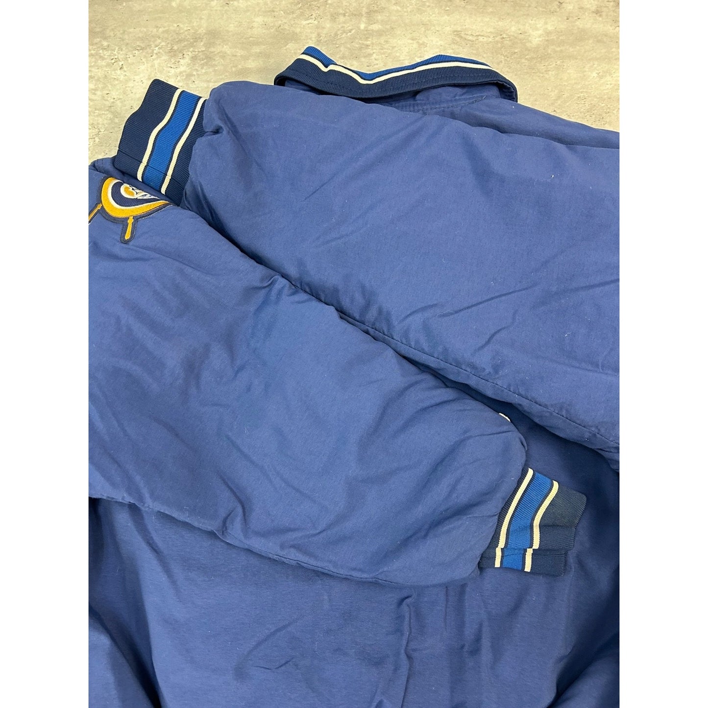 Vintage 90s Columbus Clippers MiLB Stitched Baseball Bomber Jacket Size Large