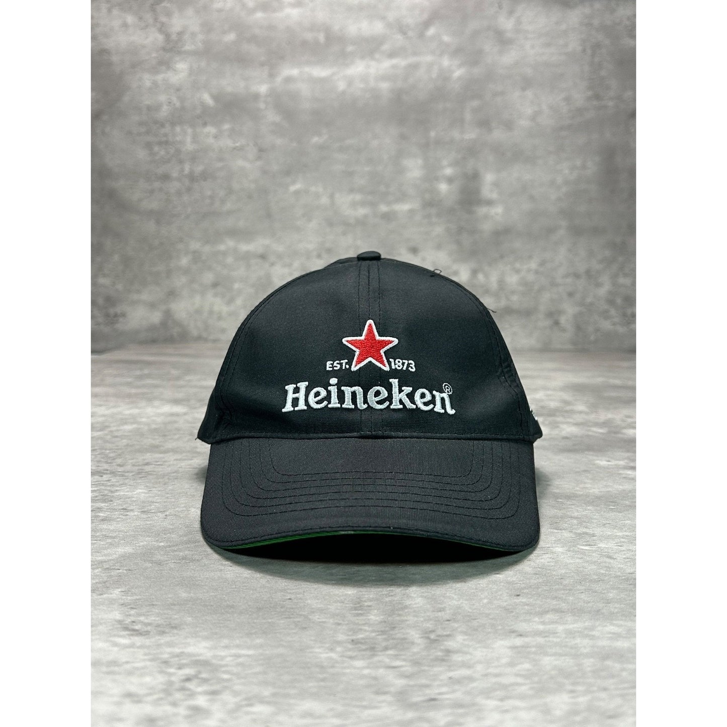 Vintage Heineken Beer Promo Embroidered Spellout Strapback Hat OSFA