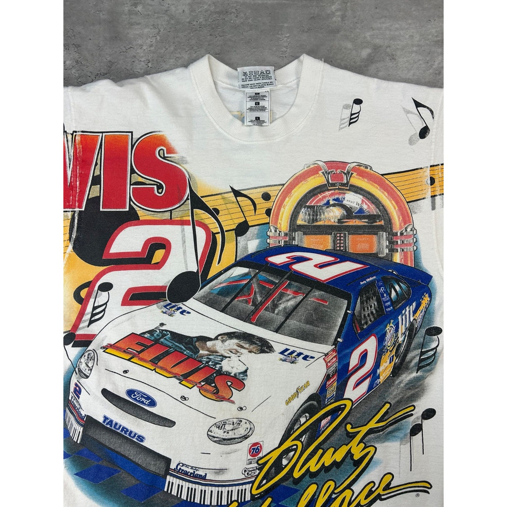 1998 Rusty Wallace #2 Elvis Nascar Racing All Over Print T-Shirt Size Large
