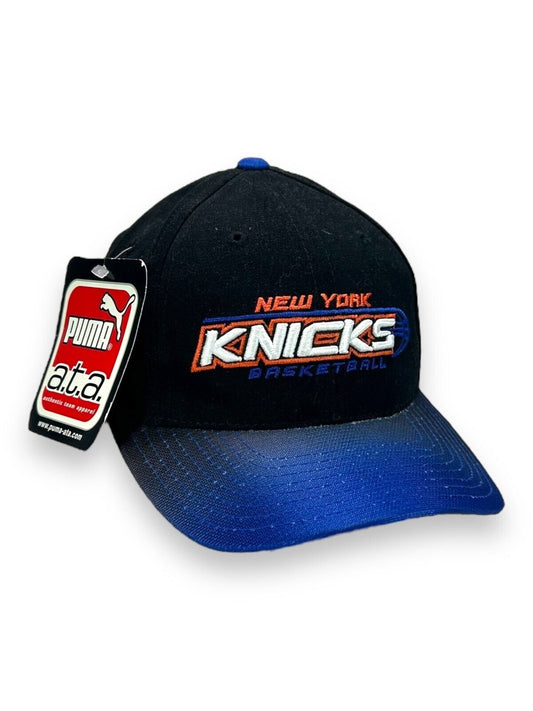 Vintage New York Knicks NBA embroidered Spell Out Puma Strapback Hat OSFA