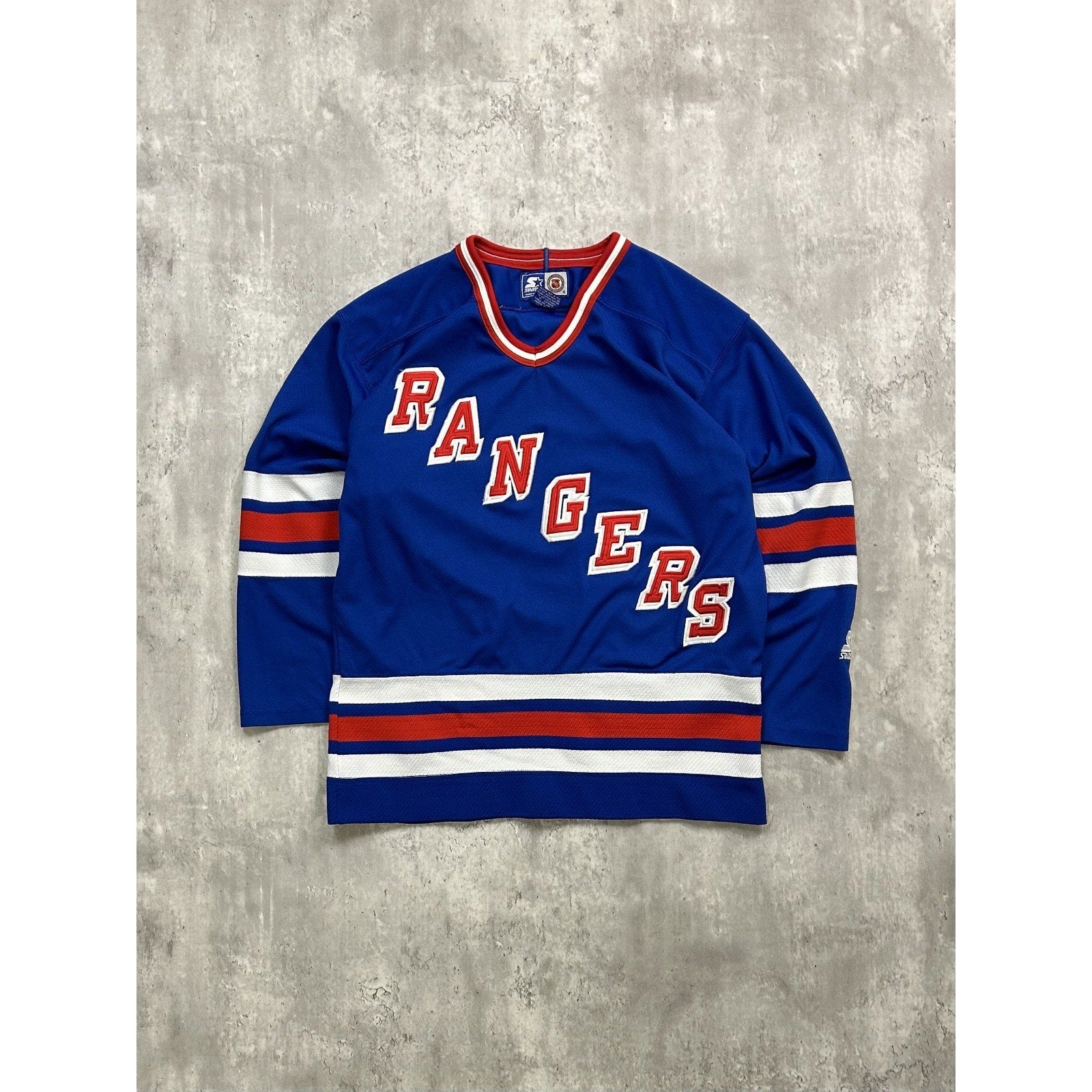 Vintage 90s New York Rangers NHL Stitched Starter Jersey Size Medium