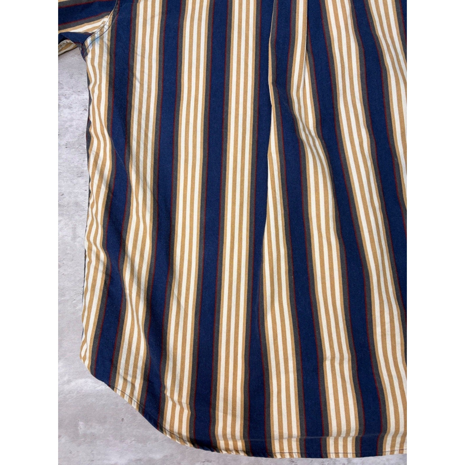 Vintage Eddie Bauer Striped Print Long Sleeve Button Up Shirt Size Small