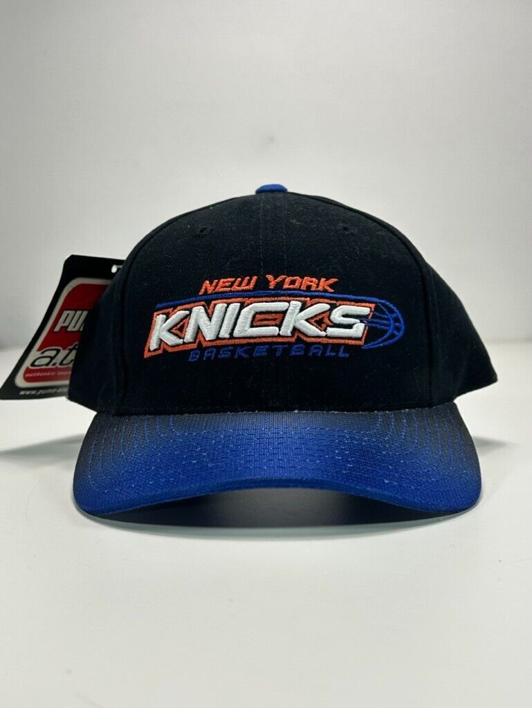 Vintage New York Knicks NBA embroidered Spell Out Puma Strapback Hat OSFA