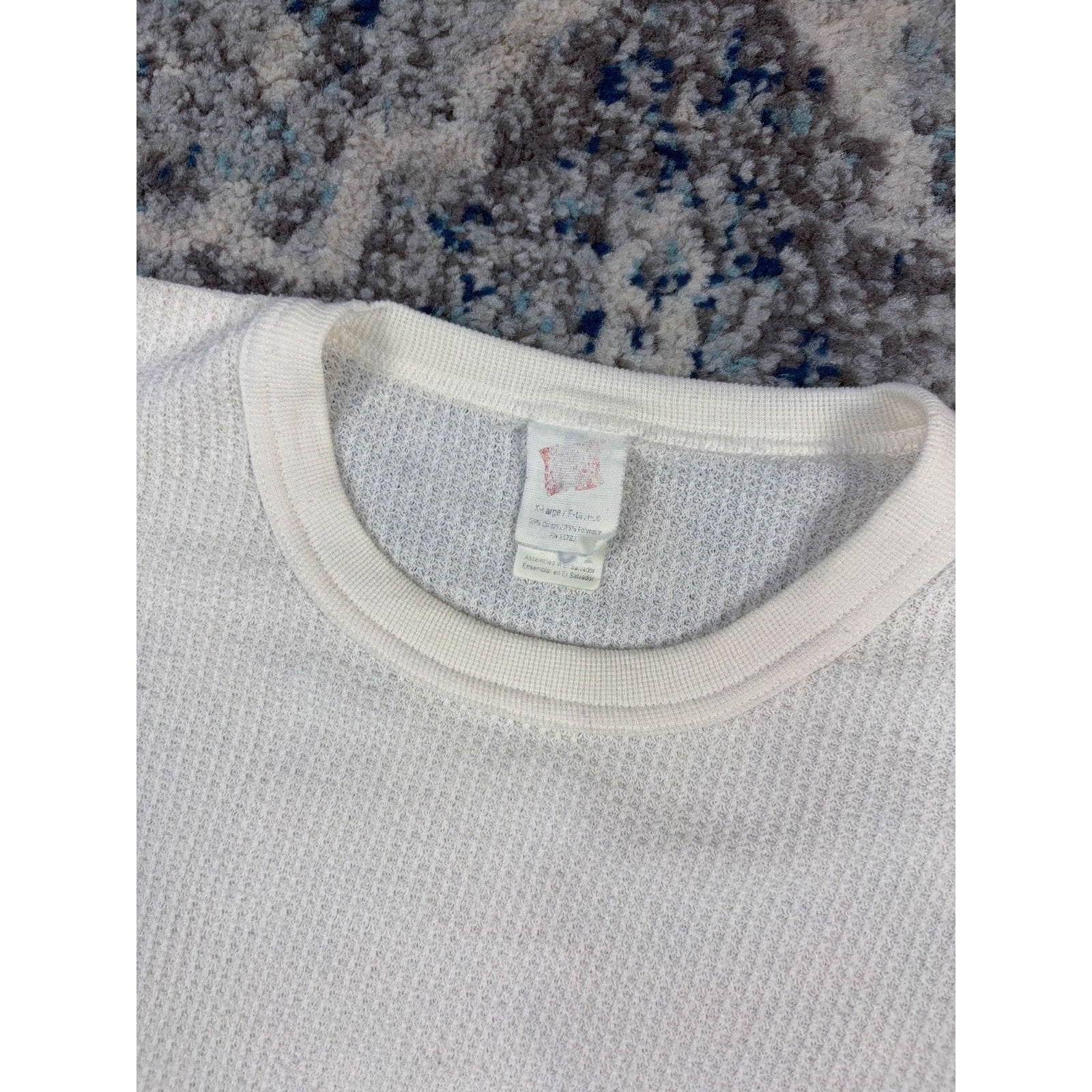 Vintage 90s Hanes Blank Long Sleeve Thermal T-Shirt Size XL