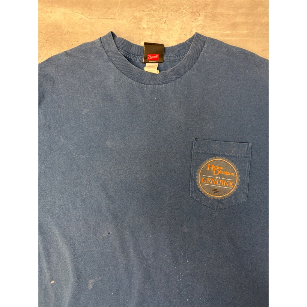 Vintage Harley Davidson American Classic Spellout Logo Graphic T-Shirt Sz Large