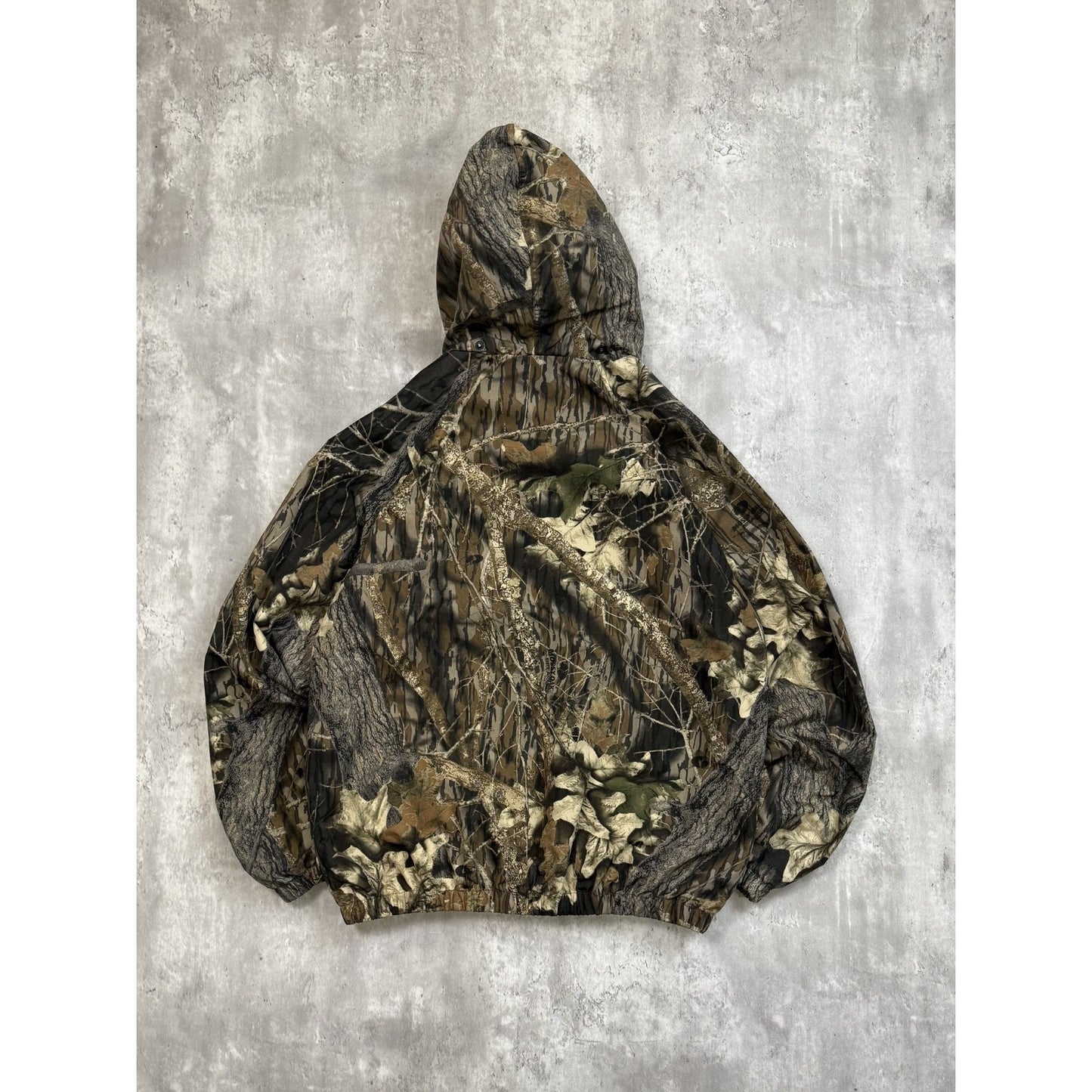 Vintage 80s/90s Mossy Oak Tree Camo Hunting Windbreaker Jacket Size Medium