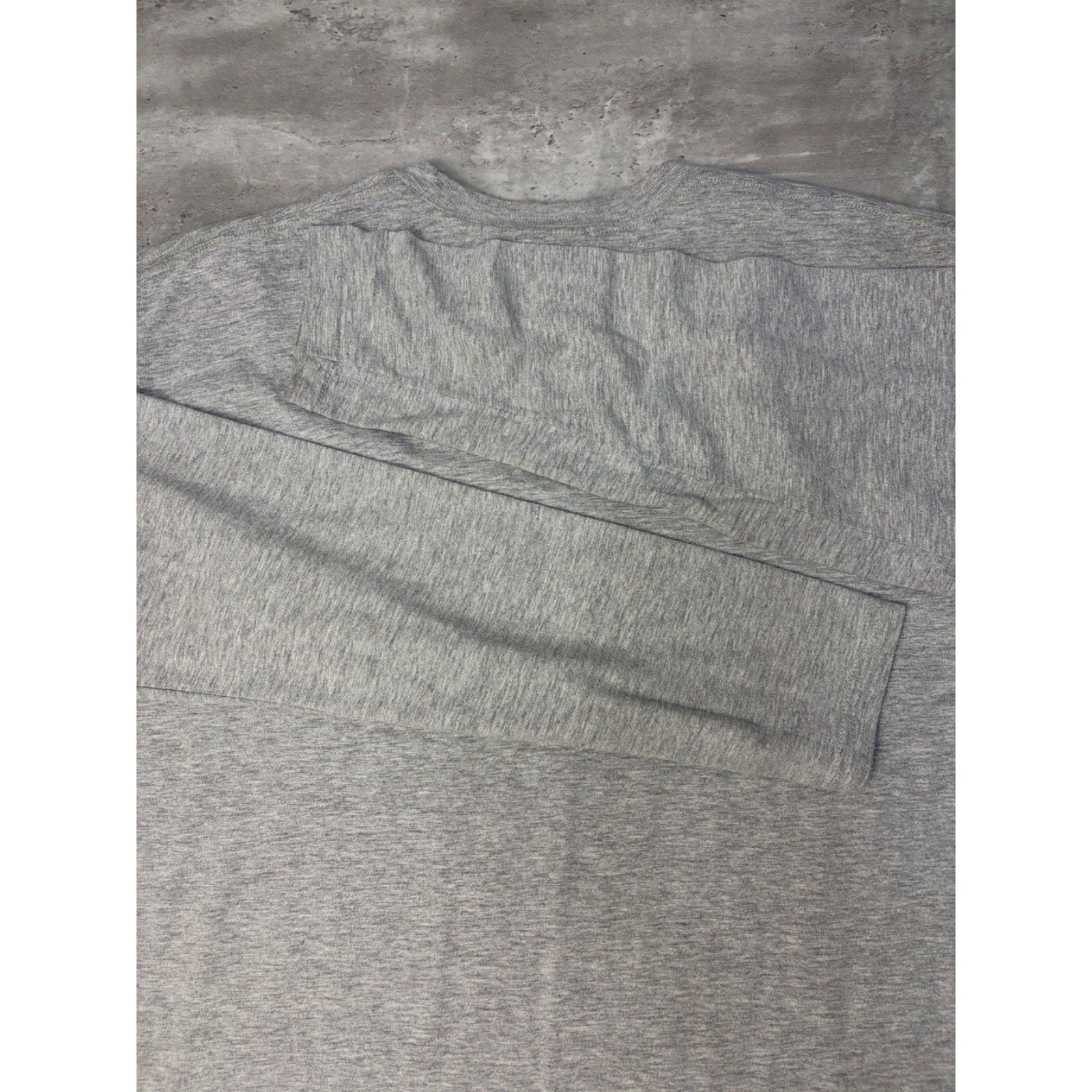 Vintage Nike Embroidered Mini Swoosh Long Sleeve Gray T-Shirt Size XL