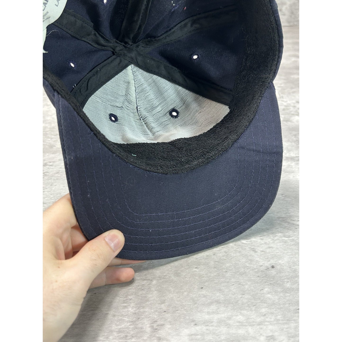 Vintage 90s FBI Embroidered Spellout Snapback Hat Large