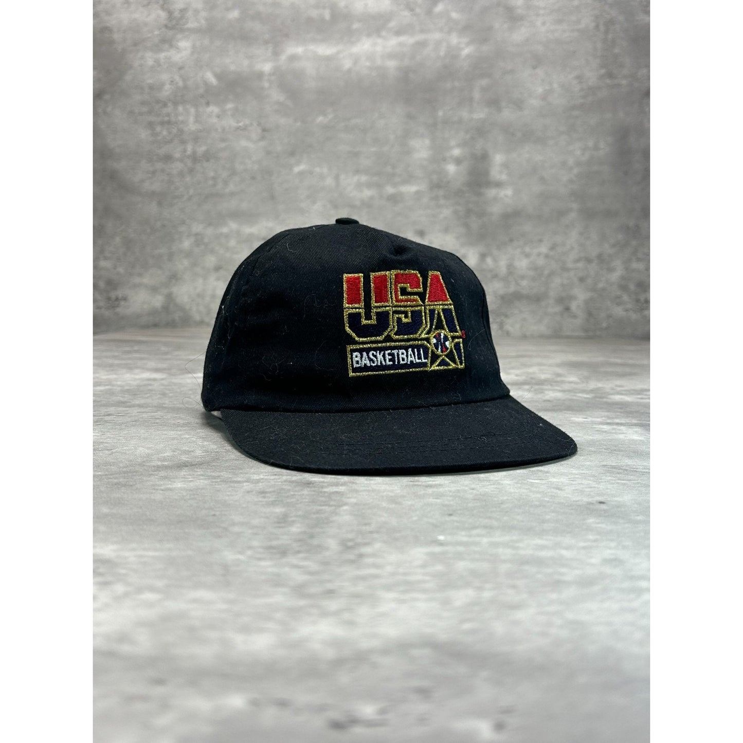 Vintage 90s Team USA Basketball Dream Team Embroidered Snapback Hat OSFA