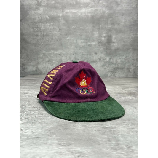 Vintage 1996 Atlanta Olympics Embroidered Spellout Strapback Hat OSFA