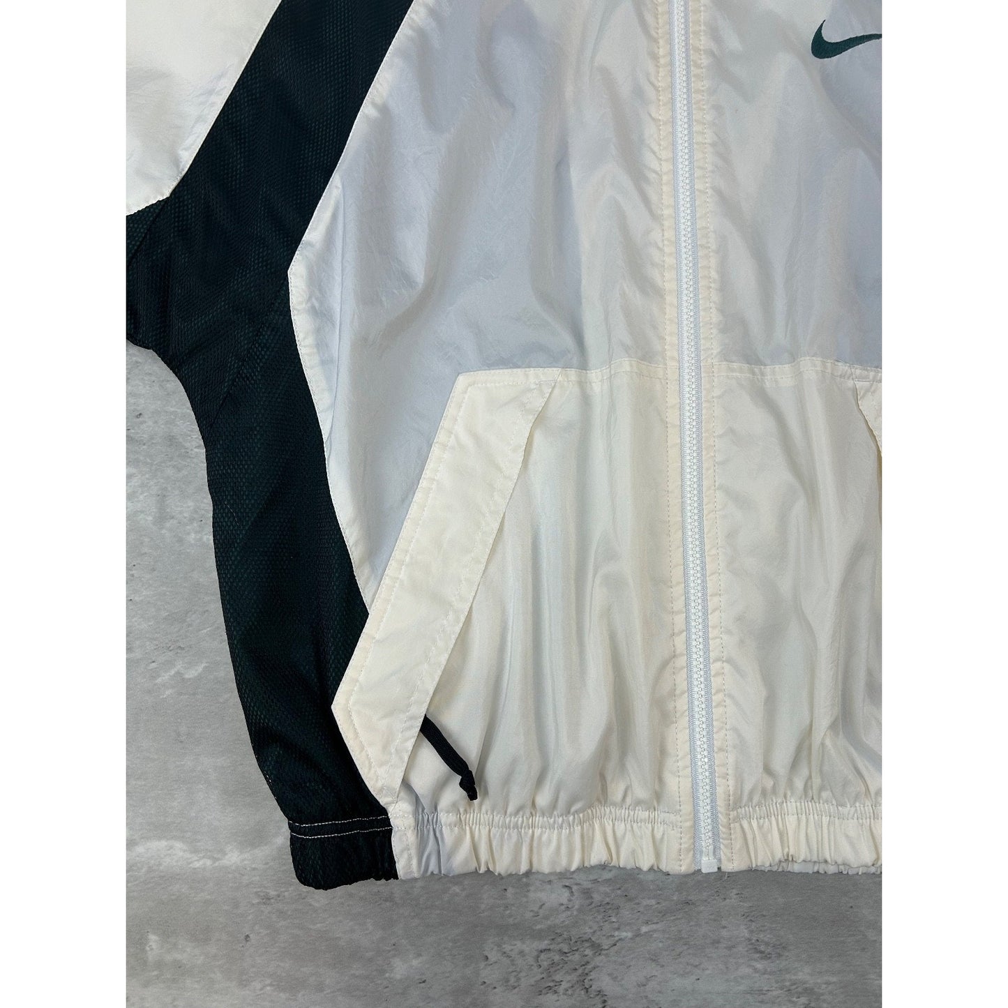 Vintage 90s Nike Embroidered Swoosh Air Full Zip Windbreaker Jacket Size Medium