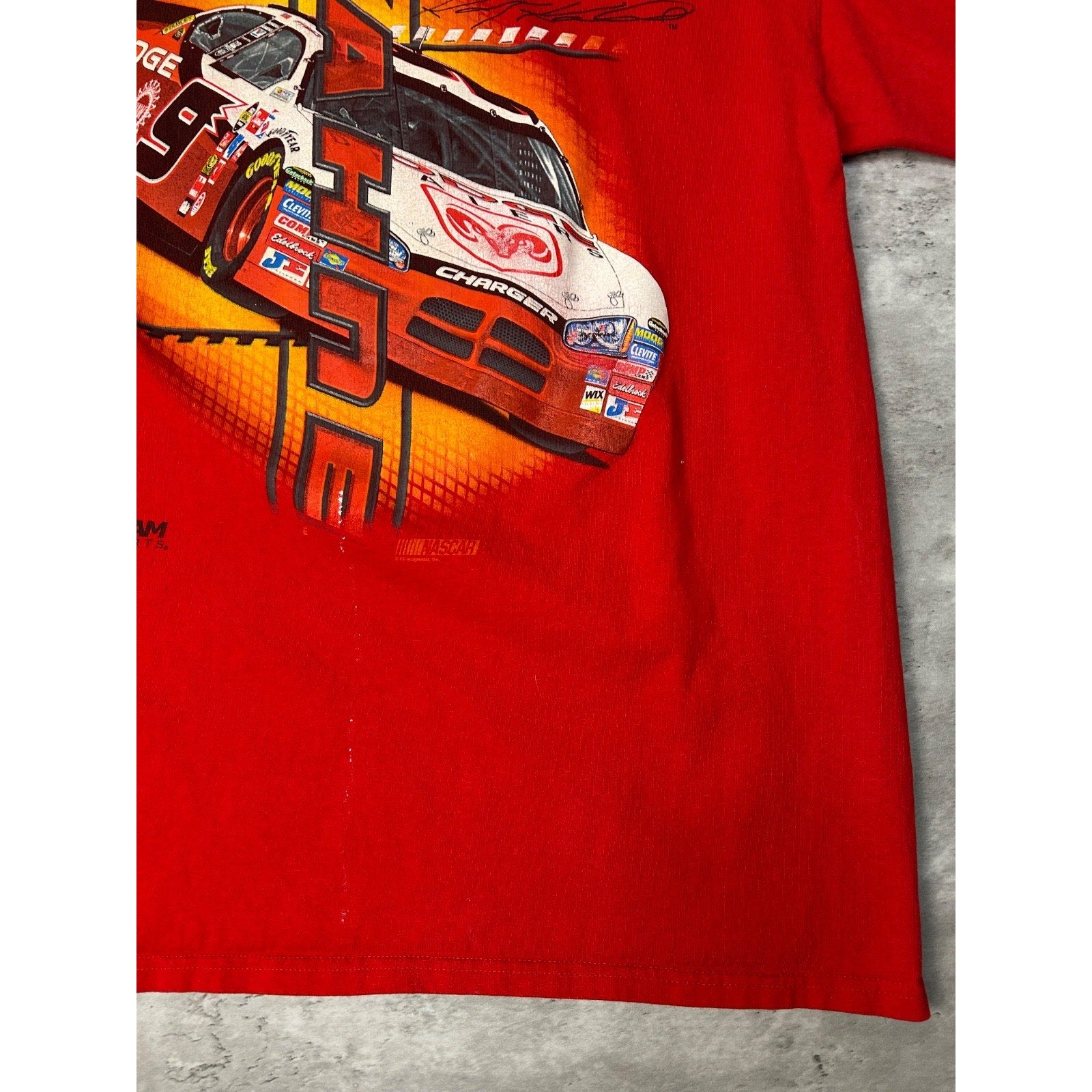 Vintage Kasey Kahne #9 Dodge Racing Nascar Graphic T-Shirt Size Large