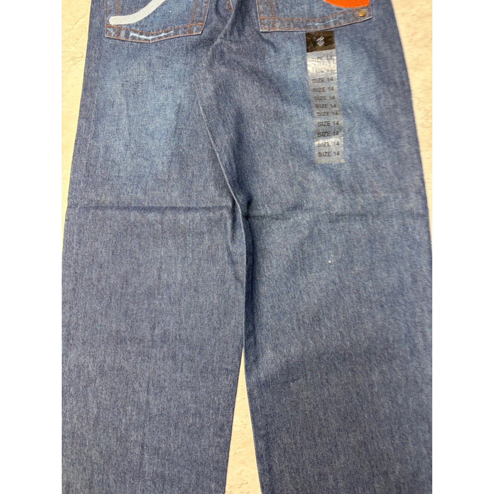Vintage Y2K Womens Rocawear Embroidered Pocket Logo Dark Wash Denim Pants