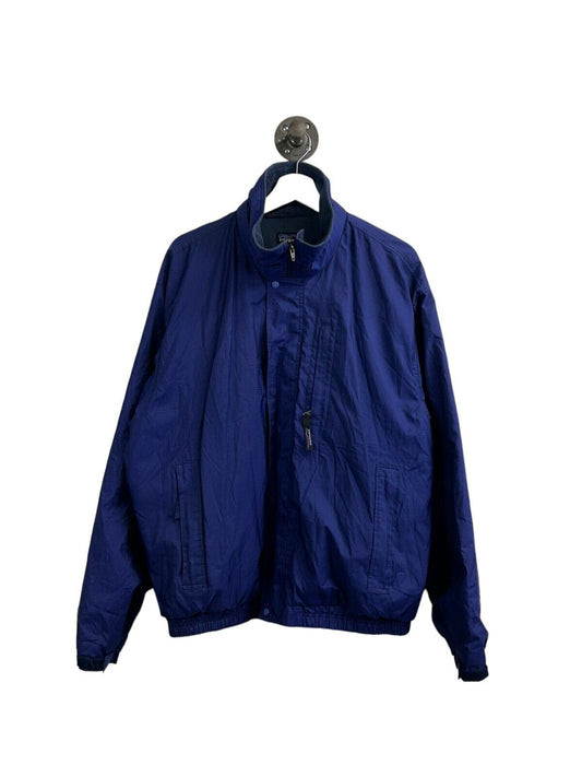 Vintage 90s Patagonia Full Zip Nylon Bomber Jacket Size Large Blue