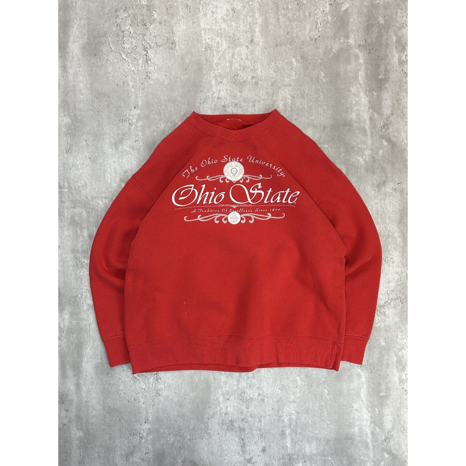 Vintage 90s Ohio State Buckeyes NCAA Graphic Spellout Sweatshirt Size Large