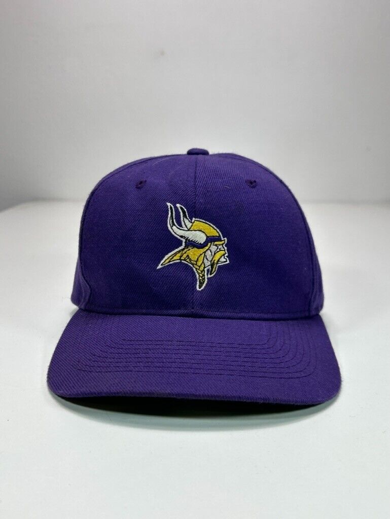 Vintage 90s Minnesota Vikings NFL Embroidered Logo Snapback Hat OSFA