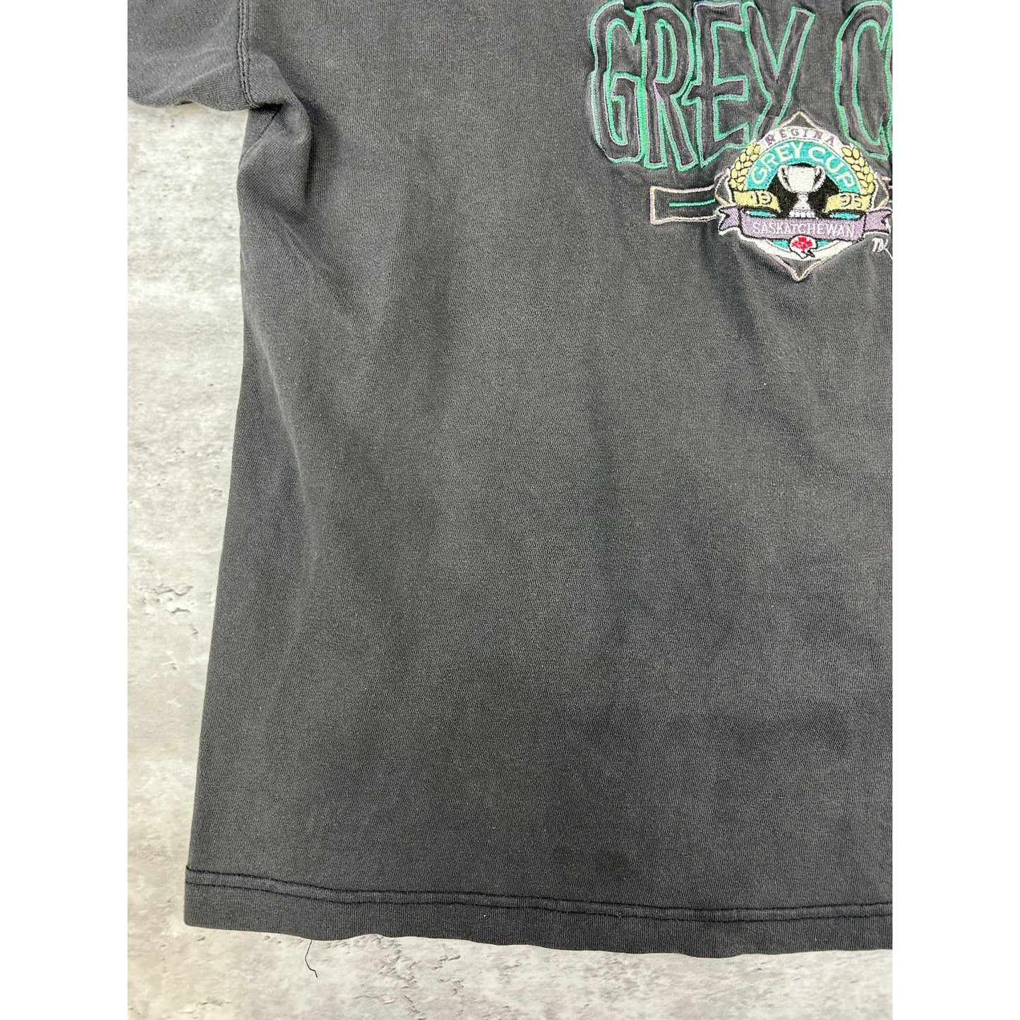 Vintage 1995 CFL Grey Cup Stallions Vs Stampeders Football T-Shirt Size Large