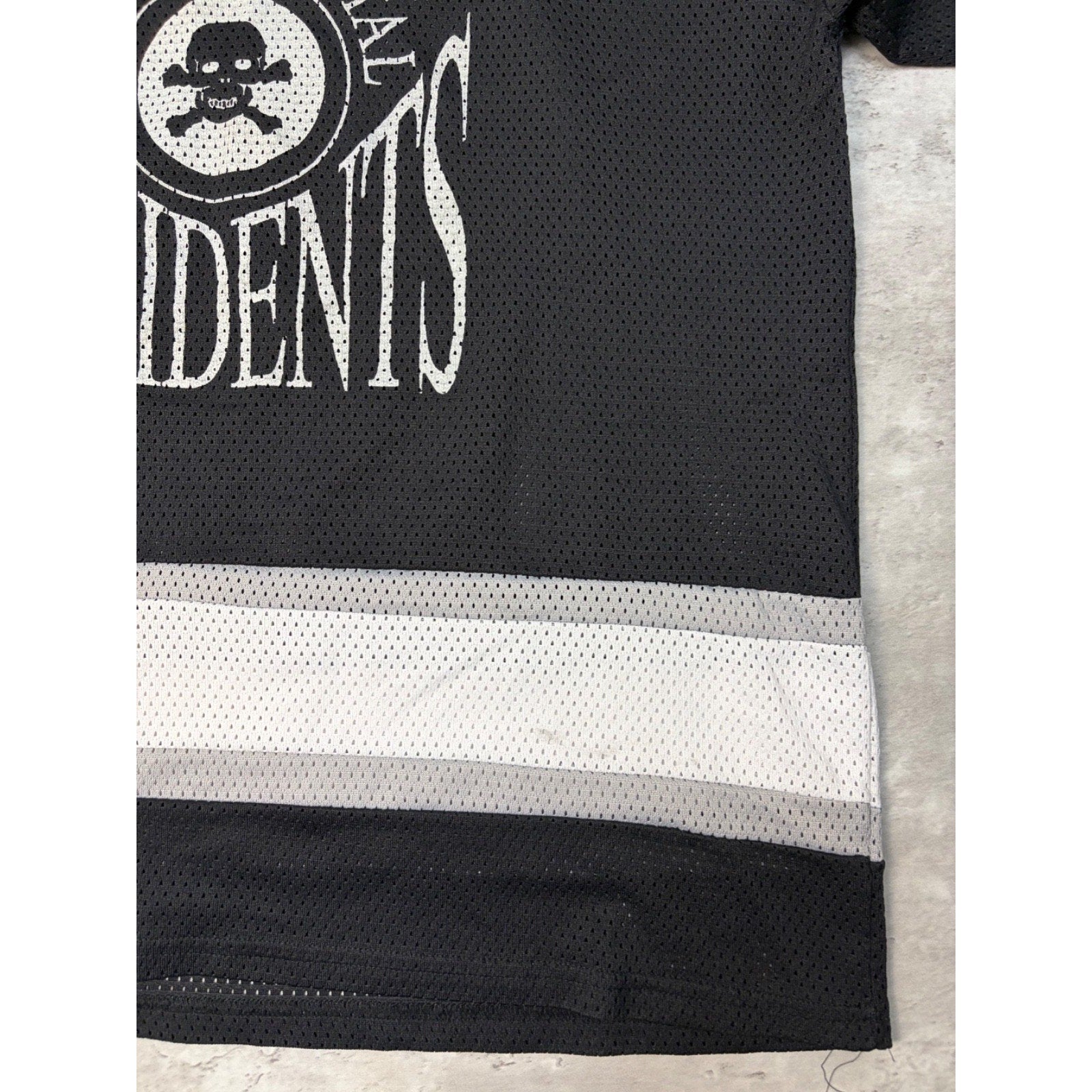 Vintage Environmental Incidents Skull Graphic Hockey Jersey Size XL