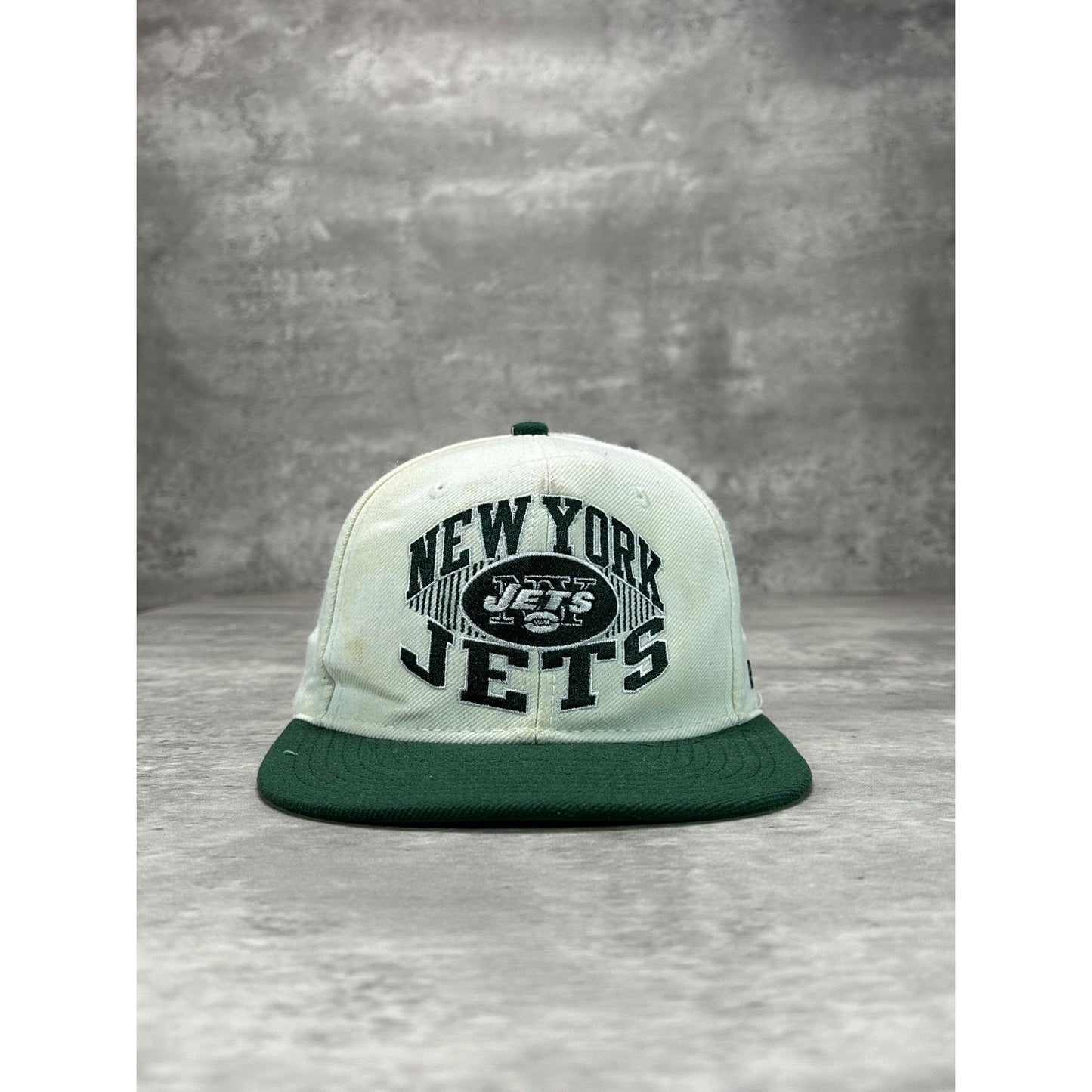 Vintage New York Jets NFL Embroidered Logo Spellout Snapback Hat OSFA