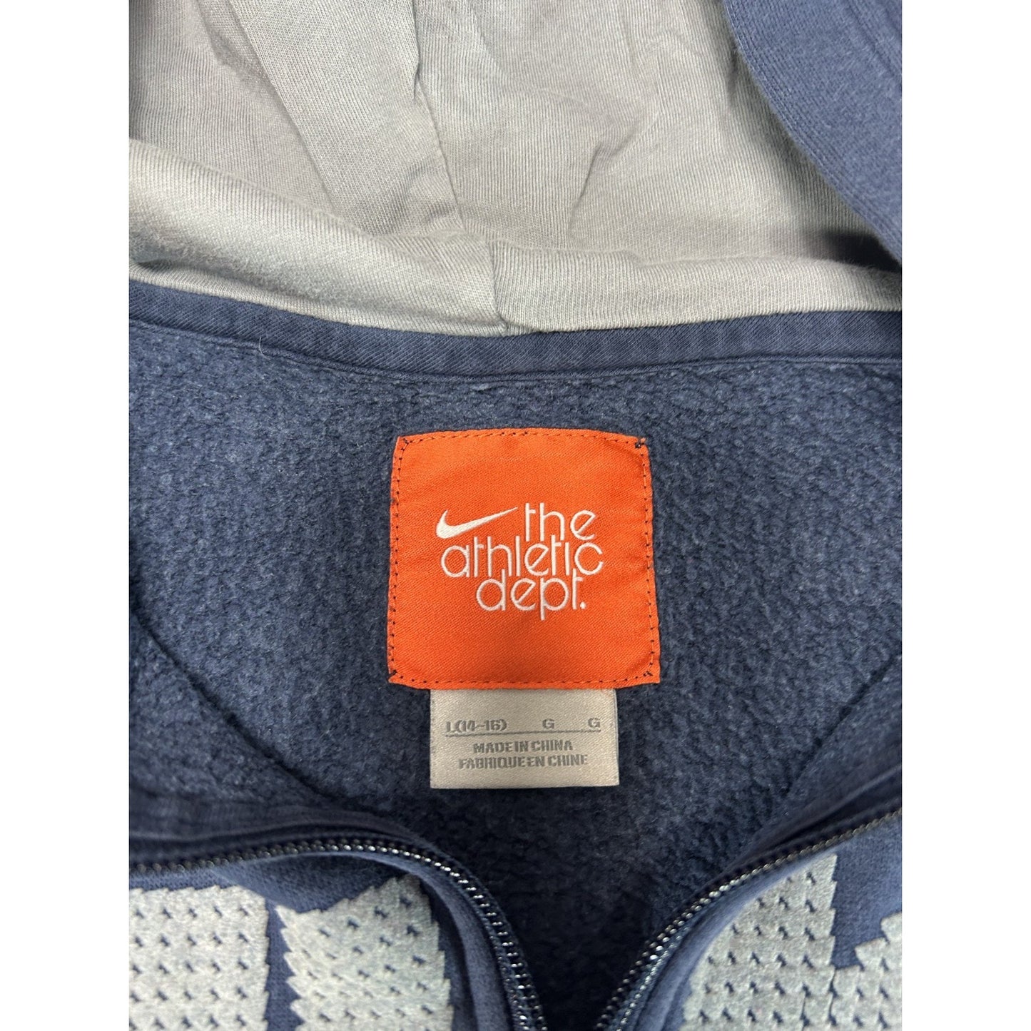 Vintage 2000s Nike Graphic Spellout Full Zip Hooded Sweatshirt Size YOUTH Large