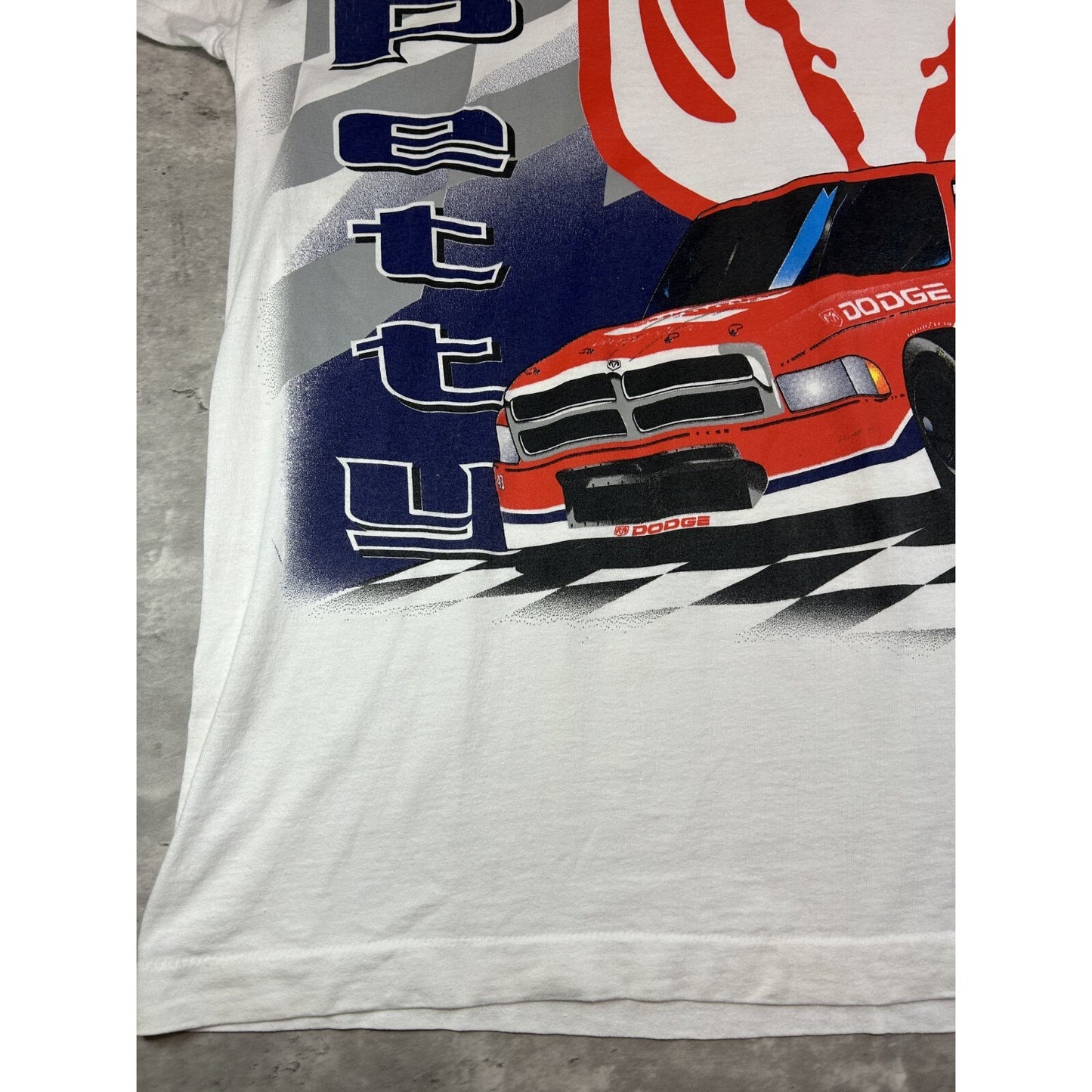 Vintage 90s Richard Petty #43 Dodge Racing Nascar AOP Graphic T-Shirt Size XXL