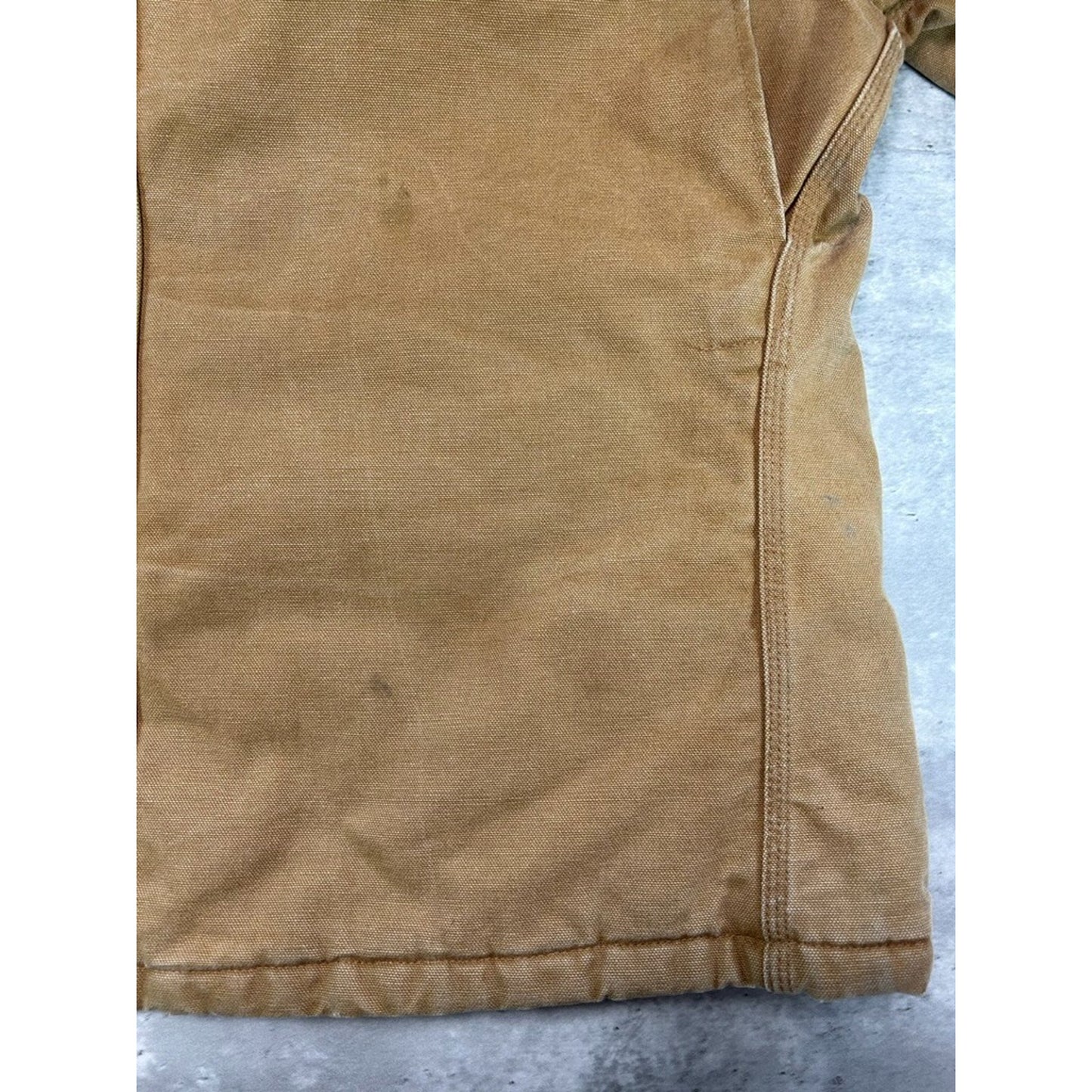 Vintage Carhartt Insulated Canvas Workwear Arctic Jacket Size XL Beige