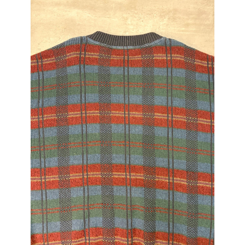 Vintage 90s Plaid Print Pullover Knit Sweater Size 2XL