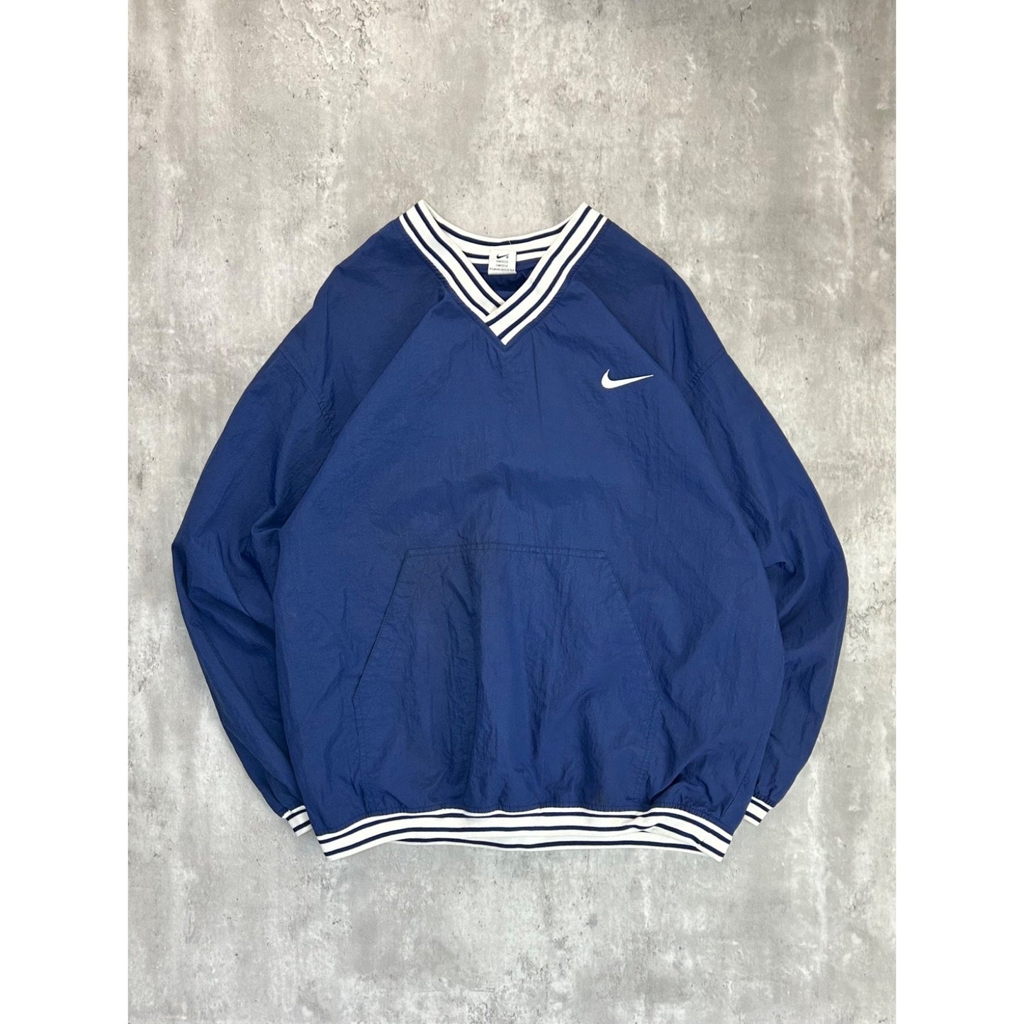 Vintage 90s Nike Embroidered Swoosh Nylon Pullover Windbreaker Jacket Size XL