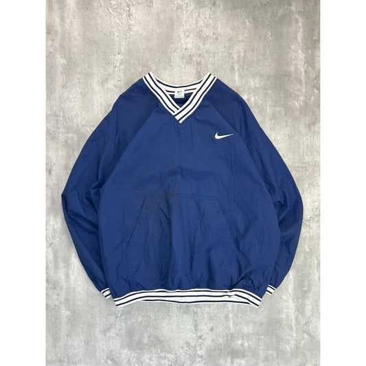 Vintage 90s Nike Embroidered Swoosh Nylon Pullover Windbreaker Jacket Size XL