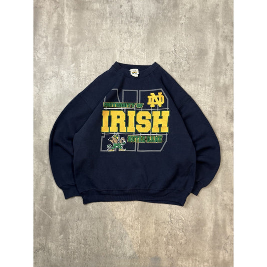 Vintage 90s Notre Dame Fighting Irish NCAA Big Graphic Sweatshirt Size XL